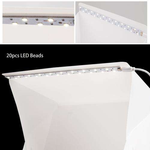 LED Photographic Light Box with 2 Backgrounds