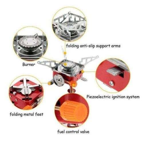 Foldable and Portable Small Square Gas Burner Stove