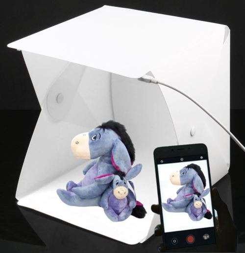 LED Photographic Light Box with 2 Backgrounds