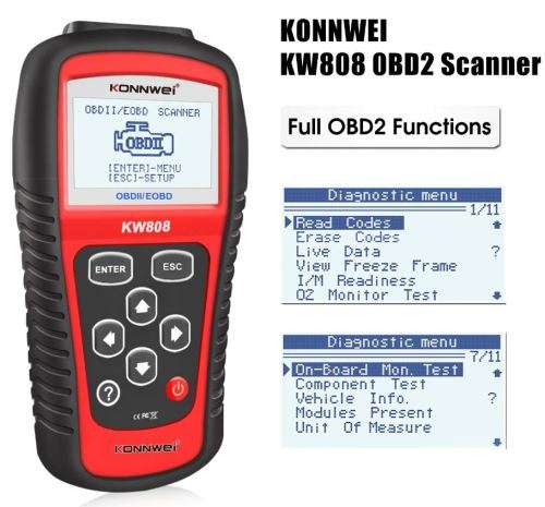 KONNWEI KW808 OBDII EOBD Diagnostic Code Scanner Kit