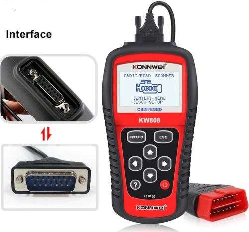 KONNWEI KW808 OBDII EOBD Diagnostic Code Scanner Kit