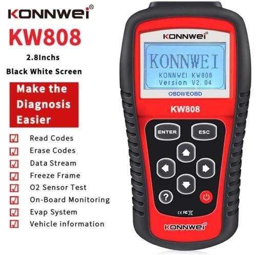 KONNWEI KW808 OBDII EOBD Diagnostic Code Scanner Kit