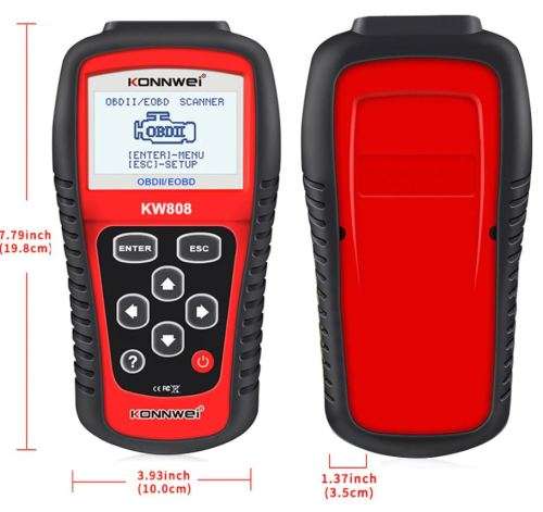 KONNWEI KW808 OBDII EOBD Diagnostic Code Scanner Kit