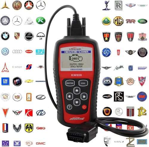 KONNWEI KW808 OBDII EOBD Diagnostic Code Scanner Kit