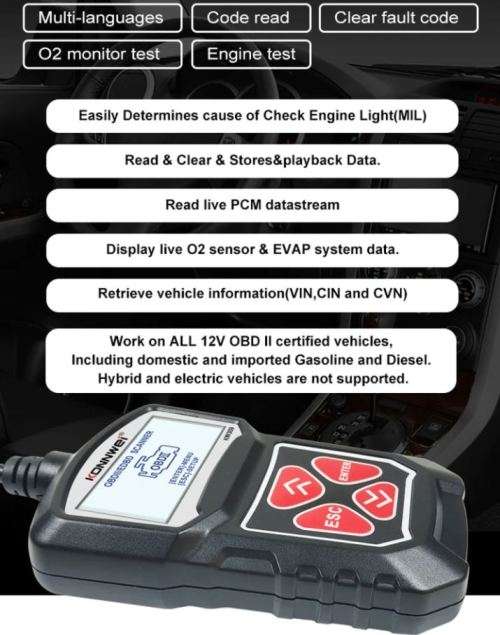 OBD2 Universal Vehicle Diagnostic Scanner