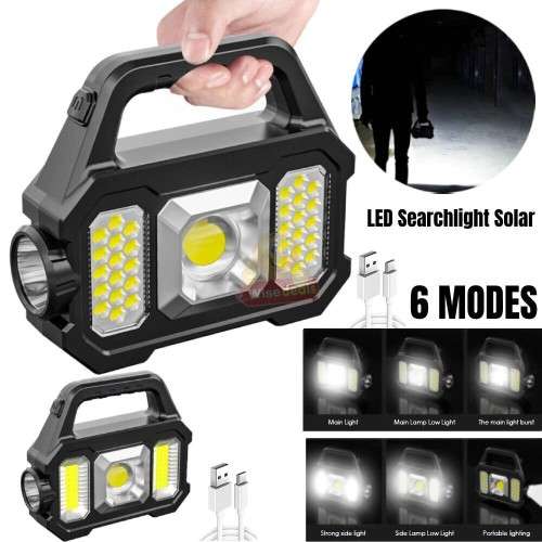 SOLAR and USB Portable Waterproof Search Light