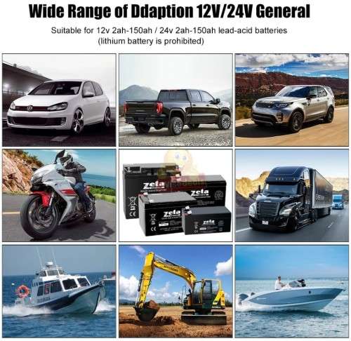 12V and 24V Intelligent Pulse Repair Battery Charger