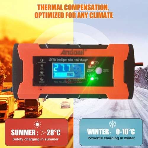 12V and 24V Intelligent Pulse Repair Battery Charger