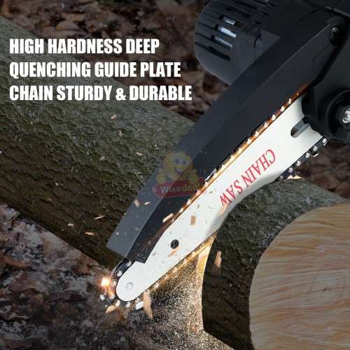 550W 24V Cordless Chain Saw in handy carry case with Accessories