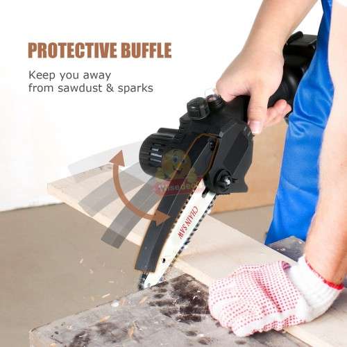 550W 24V Cordless Chain Saw in handy carry case with Accessories