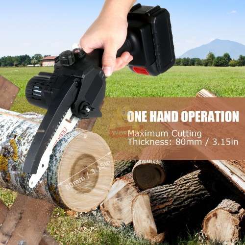 550W 24V Cordless Chain Saw in handy carry case with Accessories