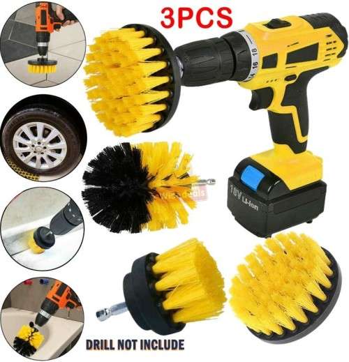 3-Piece Power Scrub Drill Brush Kit