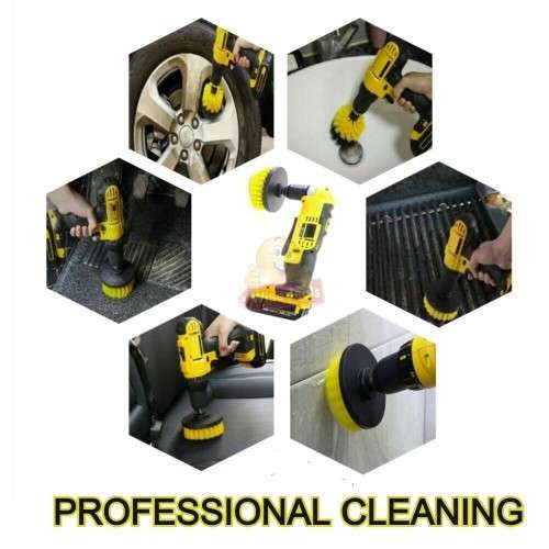 3-Piece Power Scrub Drill Brush Kit