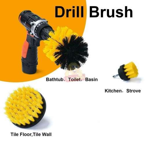 3-Piece Power Scrub Drill Brush Kit