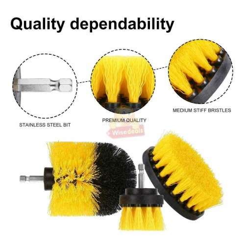 3-Piece Power Scrub Drill Brush Kit