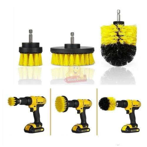3-Piece Power Scrub Drill Brush Kit