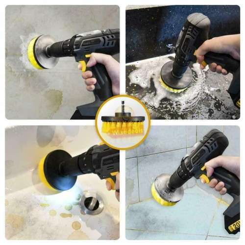 3-Piece Power Scrub Drill Brush Kit