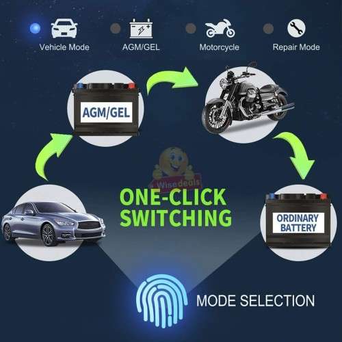 12V 8A and 24V 4A Intelligent Pulse Repair Battery Charger