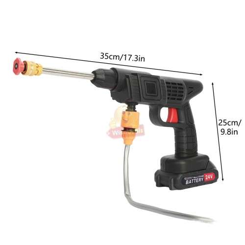 Cordless High Pressure Water Gun with Accessories and Carry Case