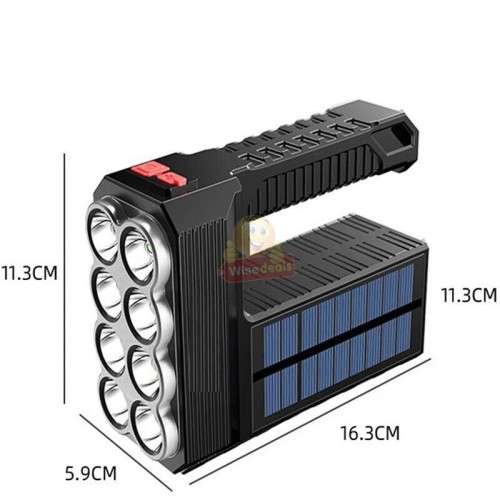 SOLAR & USB Charge Rechargeable Multipurpose Light, 8 LED & COB
