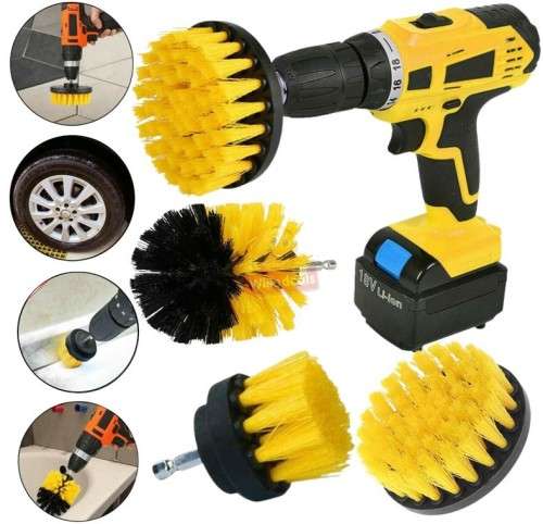 3-Piece Power Scrub Drill Brush Kit