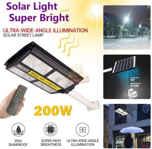 200W Solar Sensor Street Light with Remote Control