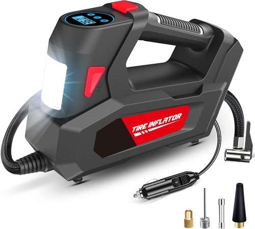 LCD Display 12V Air Compressor Pump with Accessories