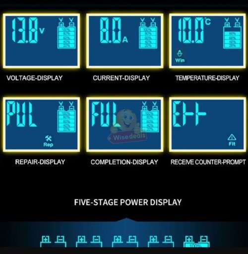 12/24V Intelligent Pulse Repair Battery Charger