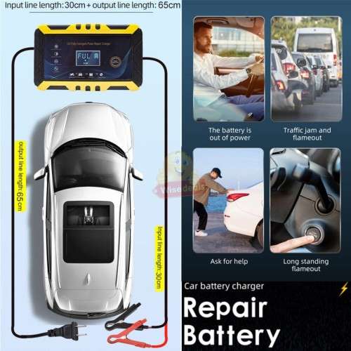 12/24V Intelligent Pulse Repair Battery Charger