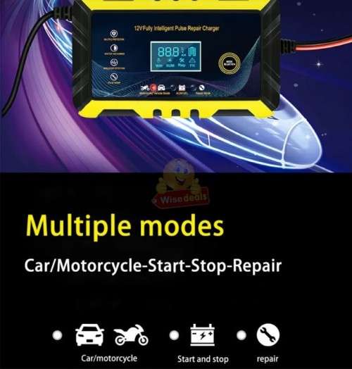 12/24V Intelligent Pulse Repair Battery Charger