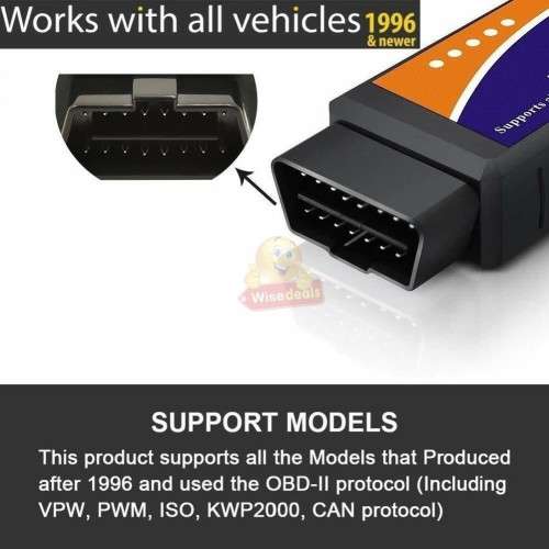 ELM327 OBD2 Bluetooth Auto Diagnostic Scanner