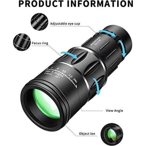 16 x 52 Monocular Telescope with Carry Bag