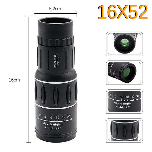 16 x 52 Monocular Telescope with Carry Bag