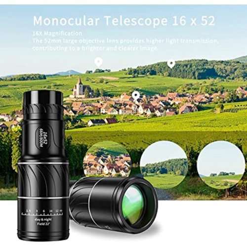 16 x 52 Monocular Telescope with Carry Bag