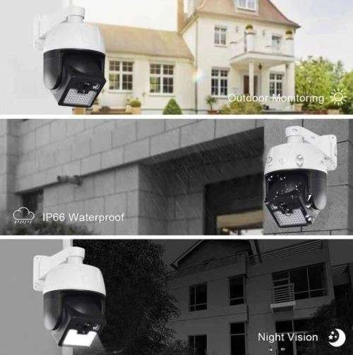 Solar Security Motion Sensor Flood Light with Remote Control