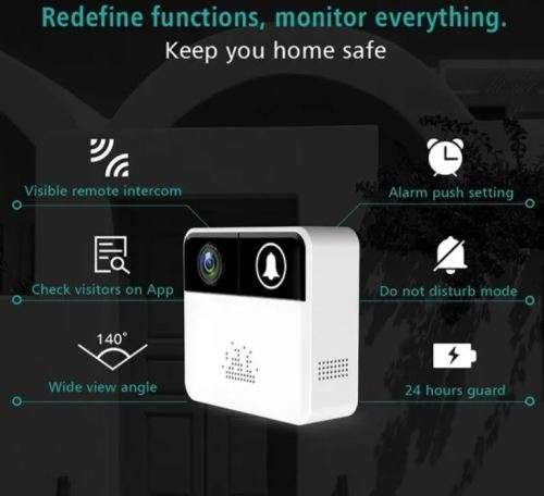 WIFI Video Door Bell Intercom - App support Android & IOS