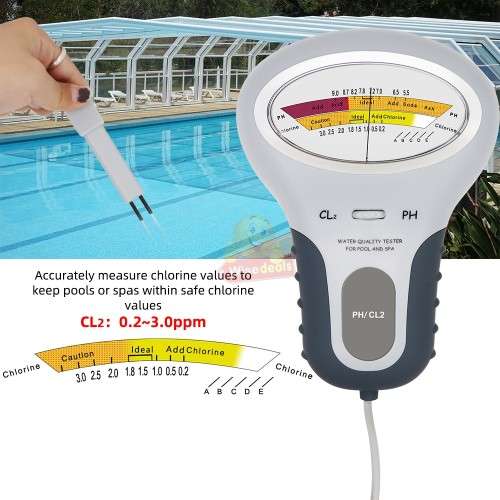 2 in 1 Water Quality Tester PH and Chlorine Tester