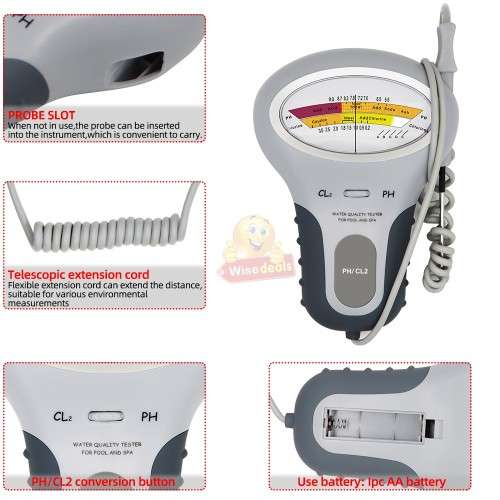 2 in 1 Water Quality Tester PH and Chlorine Tester