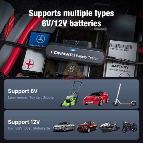 6V and 12V Wireless Bluetooth Battery Tester 100-2000 CCA