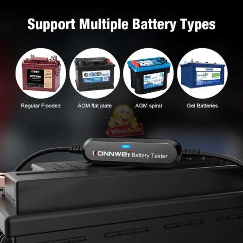 6V and 12V Wireless Bluetooth Battery Tester 100-2000 CCA