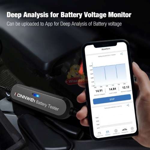 6V and 12V Wireless Bluetooth Battery Tester 100-2000 CCA