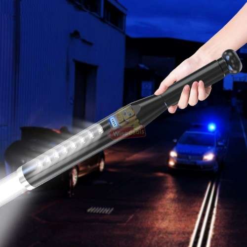 Self-defence Ultra-bright Long-range baseball bat LED Flashlight, USB Rechargeable