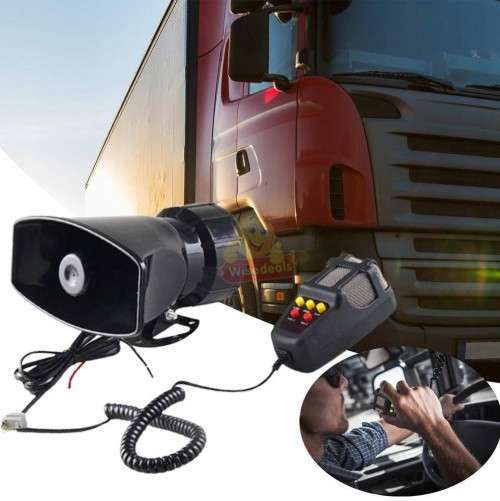 100W 12V Loudspeaker Horn Siren with 7 Sound