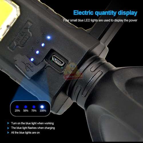 Super Far Distance LED Search and Flash Light, Different Lighting Modes, USB Interface, Mobile Power