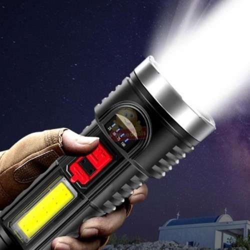 Tactical Flash light with different Light modes, Build-in 18650 Rechargeable lithium-ion Battery