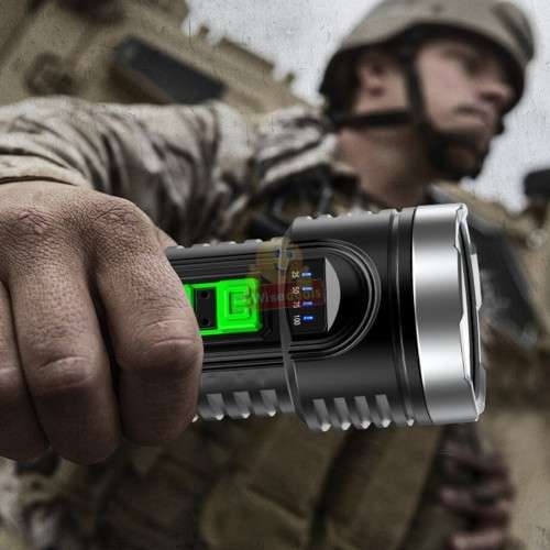 Tactical Flash light with different Light modes, Build-in 18650 Rechargeable lithium-ion Battery