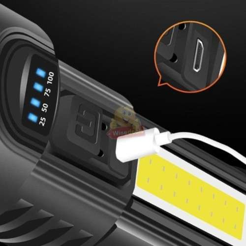 Tactical Flash light with different Light modes, Build-in 18650 Rechargeable lithium-ion Battery