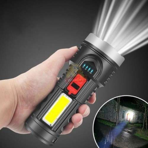 Tactical Flash light with different Light modes, Build-in 18650 Rechargeable lithium-ion Battery