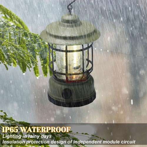 Rechargeable Vintage Lantern with Dimming Mode and can be use as Power Bank