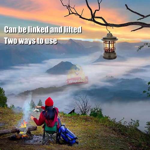 Rechargeable Vintage Lantern with Dimming Mode and can be use as Power Bank